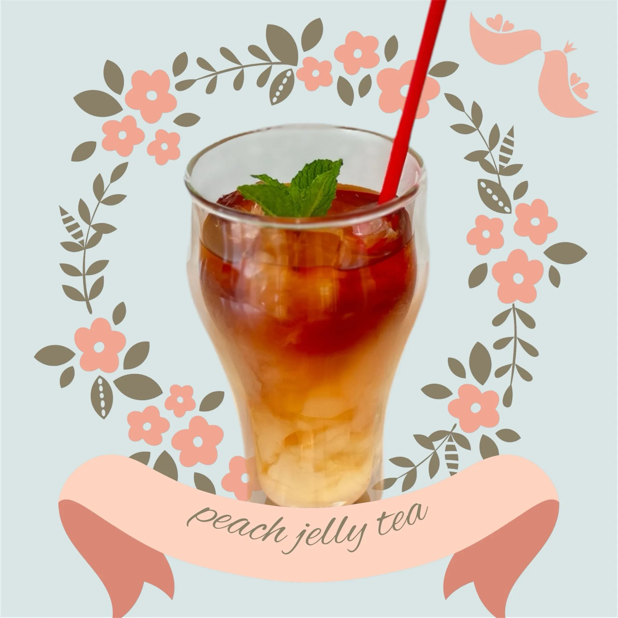 🍑ピーチゼリーティー