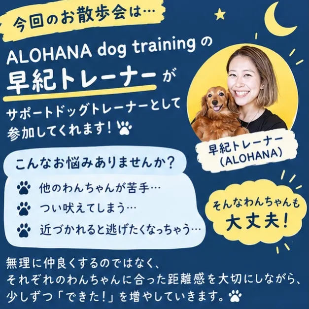 🌙🐾 お散歩会＆お食事会のお知らせ 🐾🌙